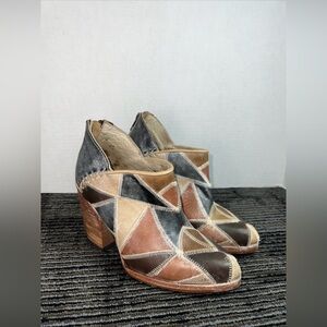 Freebird by Steven Steel Multicolor Patchwork Heeled Boots